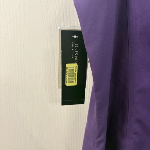 Jones New York Womans 12 Purple Sleeveless Collar Shirt - Picture 3 of 3